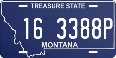 MT license plate 163388P