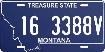 MT license plate 163388V
