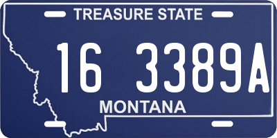 MT license plate 163389A