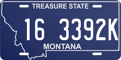 MT license plate 163392K