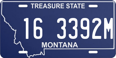 MT license plate 163392M