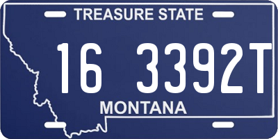 MT license plate 163392T