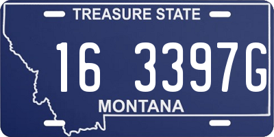 MT license plate 163397G