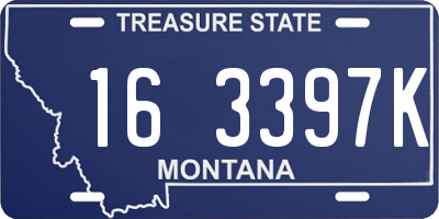 MT license plate 163397K