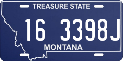 MT license plate 163398J