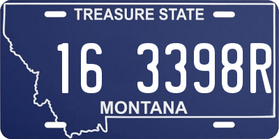 MT license plate 163398R