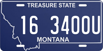 MT license plate 163400U