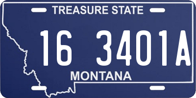 MT license plate 163401A