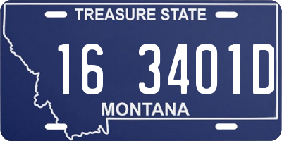 MT license plate 163401D