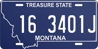 MT license plate 163401J
