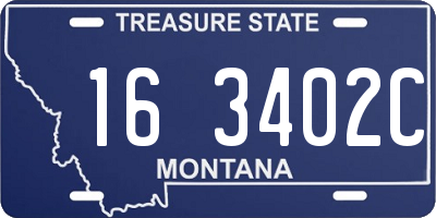 MT license plate 163402C