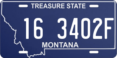 MT license plate 163402F