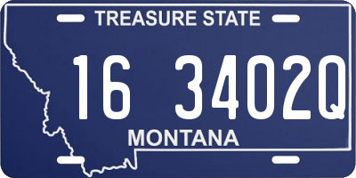 MT license plate 163402Q