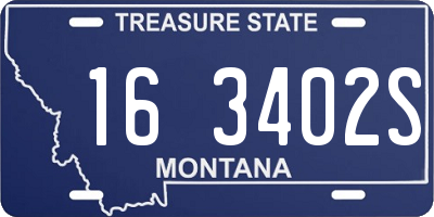 MT license plate 163402S