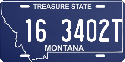 MT license plate 163402T