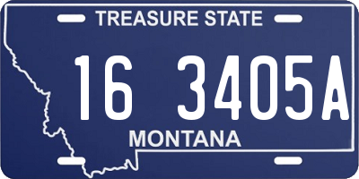 MT license plate 163405A