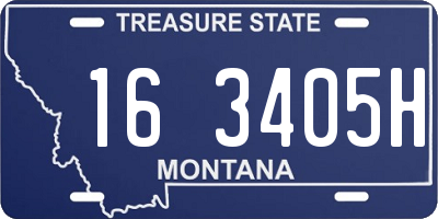 MT license plate 163405H