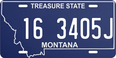 MT license plate 163405J