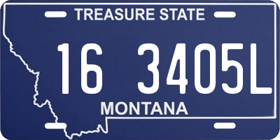 MT license plate 163405L