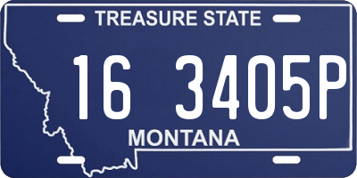 MT license plate 163405P