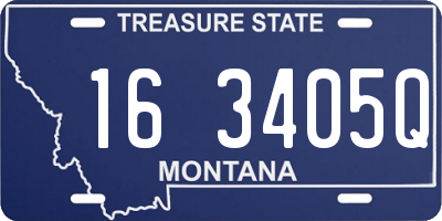 MT license plate 163405Q