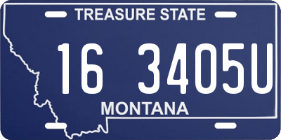 MT license plate 163405U