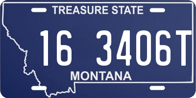 MT license plate 163406T