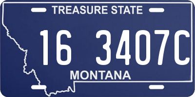 MT license plate 163407C