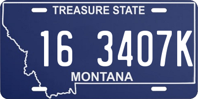 MT license plate 163407K