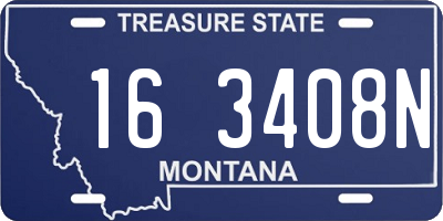 MT license plate 163408N