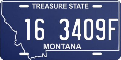 MT license plate 163409F