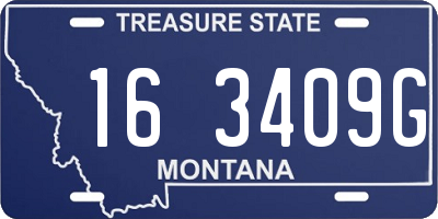 MT license plate 163409G