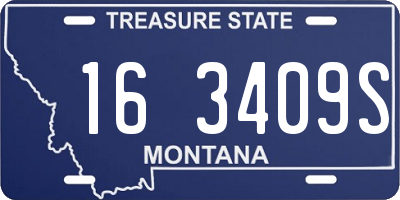 MT license plate 163409S