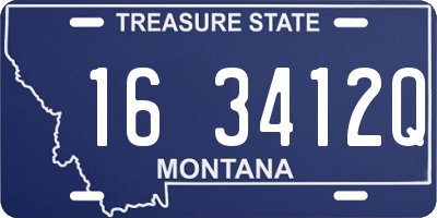 MT license plate 163412Q