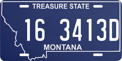 MT license plate 163413D