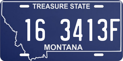 MT license plate 163413F