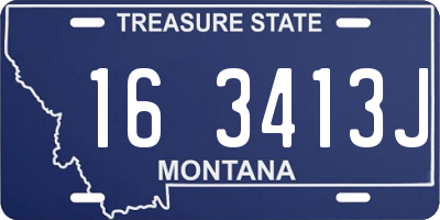 MT license plate 163413J