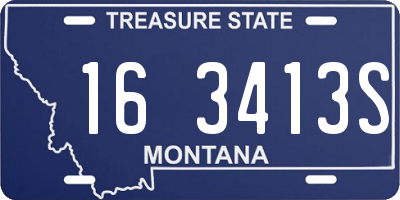 MT license plate 163413S