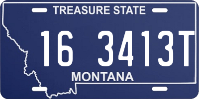 MT license plate 163413T