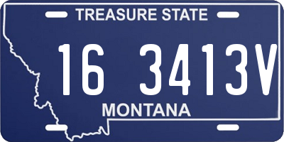 MT license plate 163413V