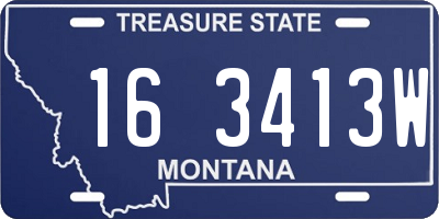 MT license plate 163413W