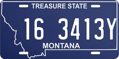 MT license plate 163413Y