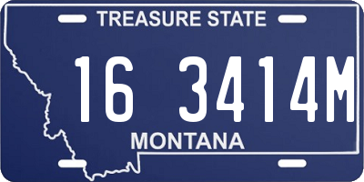 MT license plate 163414M