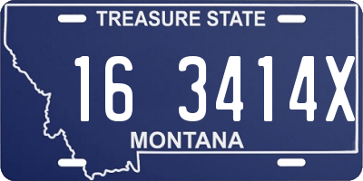 MT license plate 163414X