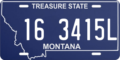 MT license plate 163415L