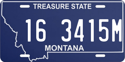 MT license plate 163415M