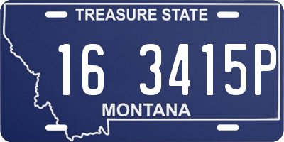 MT license plate 163415P