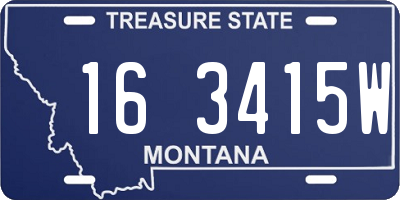 MT license plate 163415W