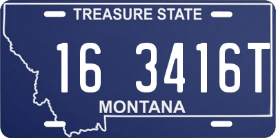 MT license plate 163416T