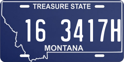 MT license plate 163417H
